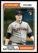Peyton Battenfield RC 2023 Topps Heritage #663 Cleveland Guardians 30699
