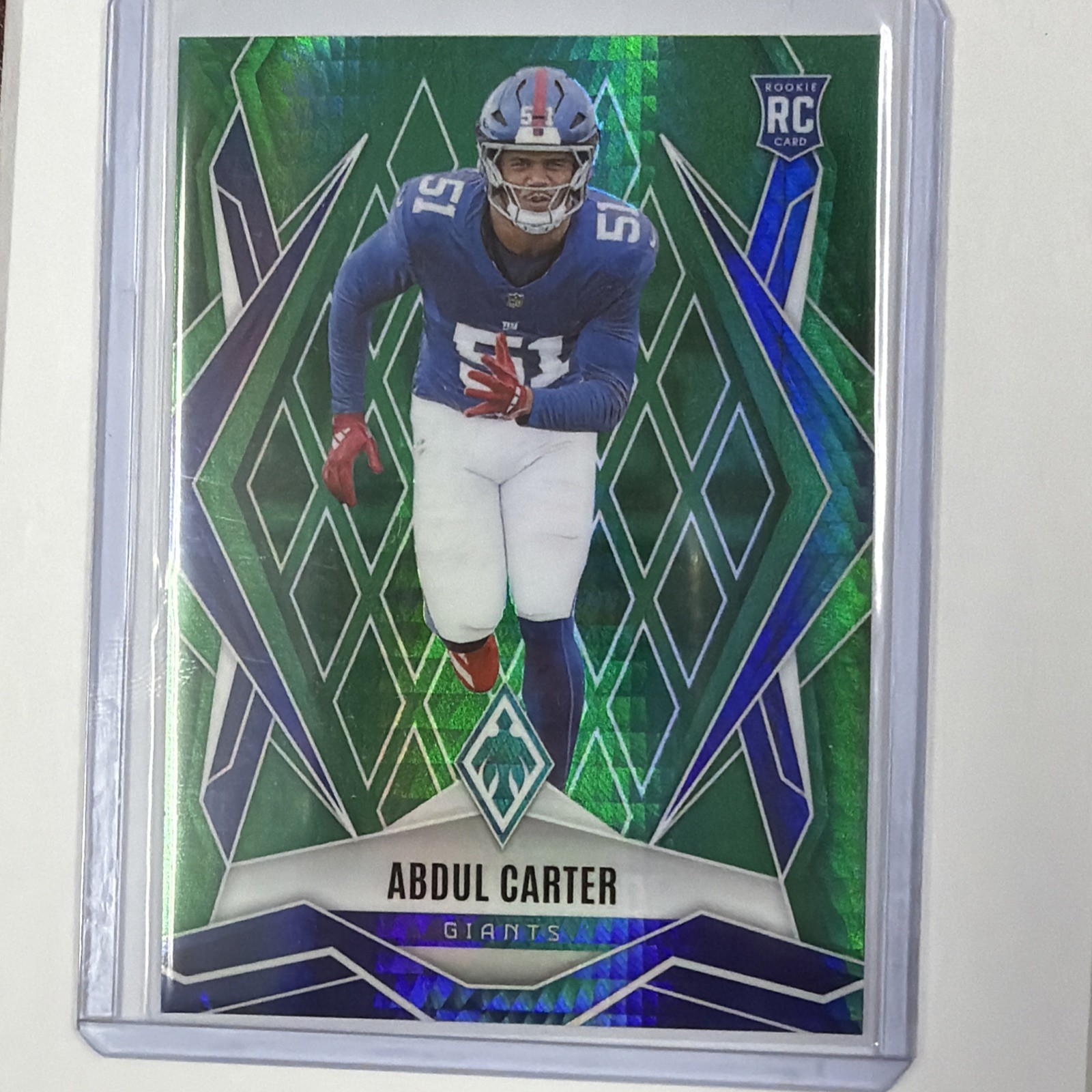 Abdul Carter RC 2025 Panini Phoenix Winter Green /149 #177 ROOKIE Giants