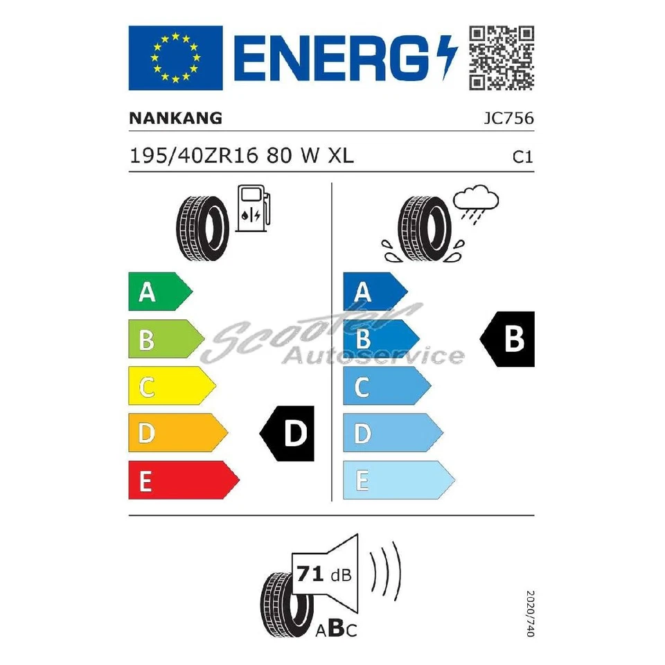 4x Nankang Sommerreifen SportNex AS-2 Plus XL 195/40 R16 80W ZR | 45808 - Bild 2 von 3