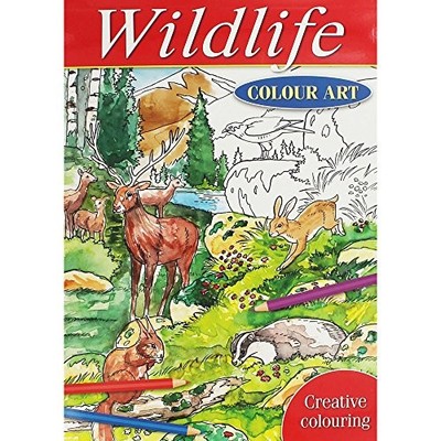 Brown Watson Doodle Art Book - Wildlife, multicolour