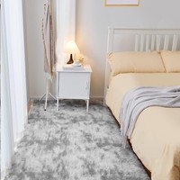 Teppich Flur LäUfer Hochflor Flauschig Rutschfest Wohnzimmer Hellgrau 80X150Cm