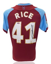 DECLAN RICE SIGNED WEST HAM UNITED 2021/22 HOME SHIRT (ACG CERT AG17619)