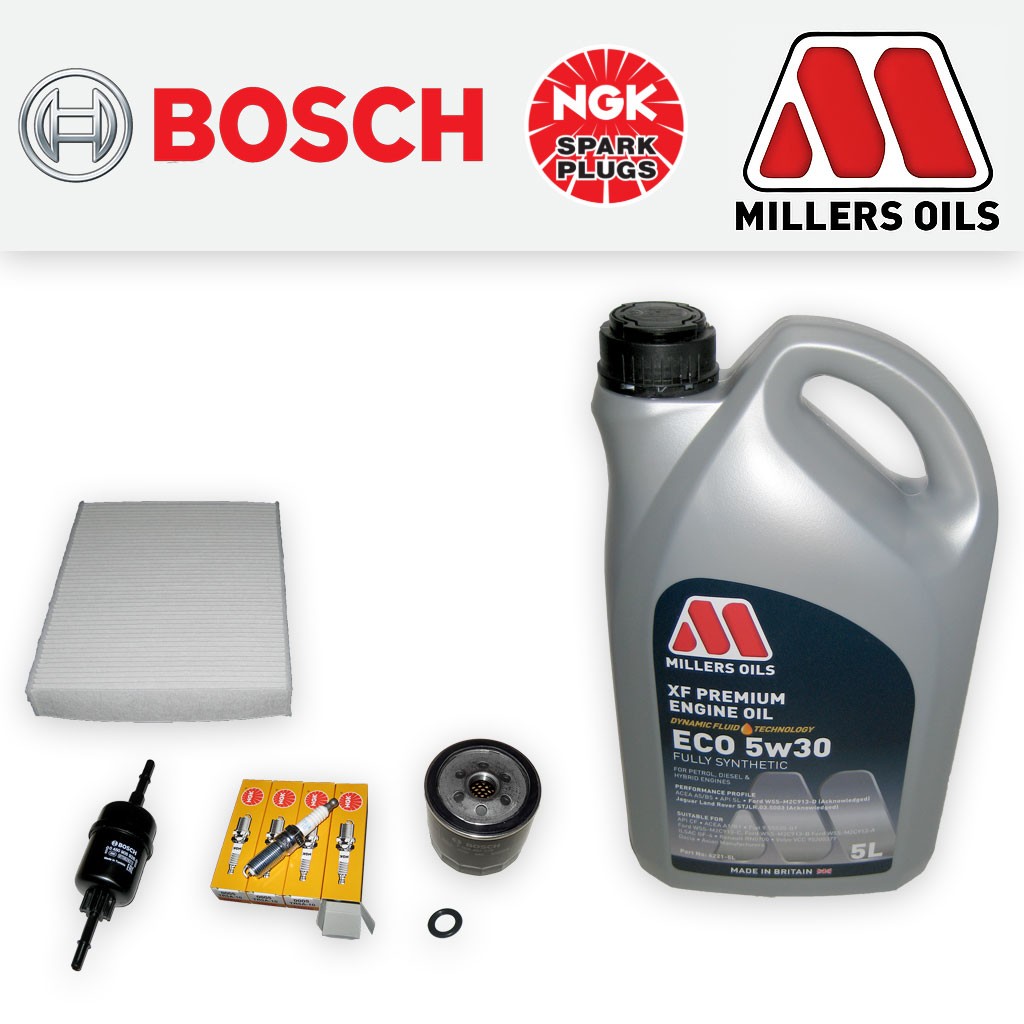 SERVICE KIT for FORD FIESTA MK6 1.6 16V OIL FUEL CABIN FILTERS PLUGS +OIL 06-08
