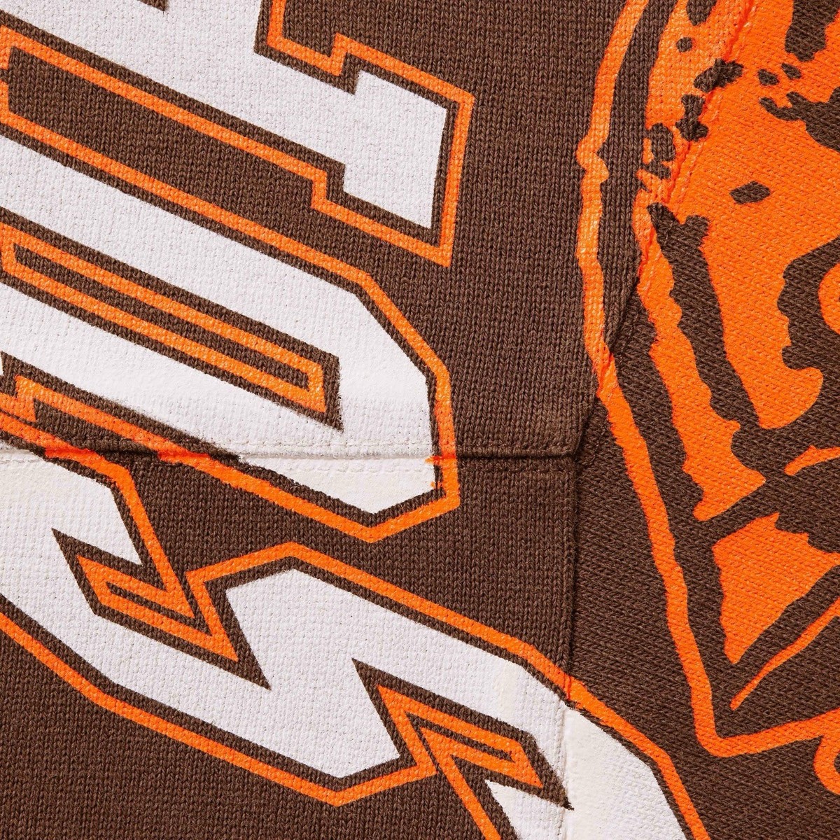 Supreme MASCOT L/S FOOTBALL TOP Brown FW25 Size XXL Cotton Jersey