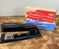 Swingline Black 747 Stapler Original 2 Vintage Boxes Swingline 5000 Staples 