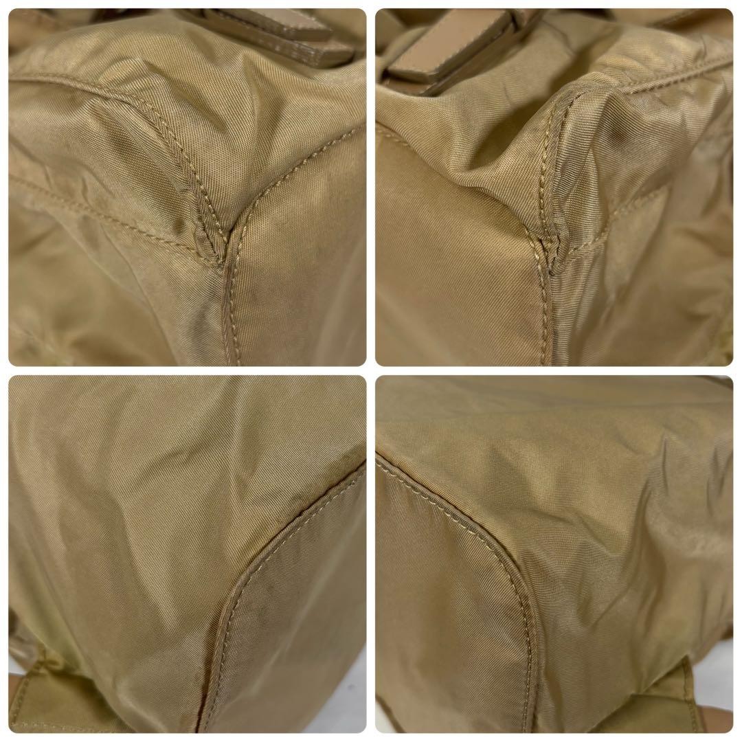 Prada Mini Nylon Backpack Beige Triangle Logo Aut… - image 7