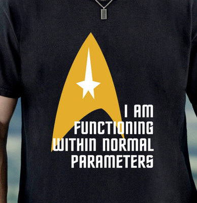 I Am Functioning Within Normal Parameters T-shirt | Sci-Fi Starfleet Logo, Data