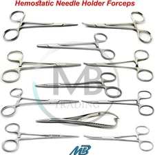 Hemostatic Surgical Needle Holder Forceps Hemostat Artery Clamps Locking Pliers