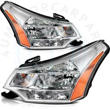 1 Pair Front Left Right Headlights Assembly For 2008-2011 Ford Focus Sedan