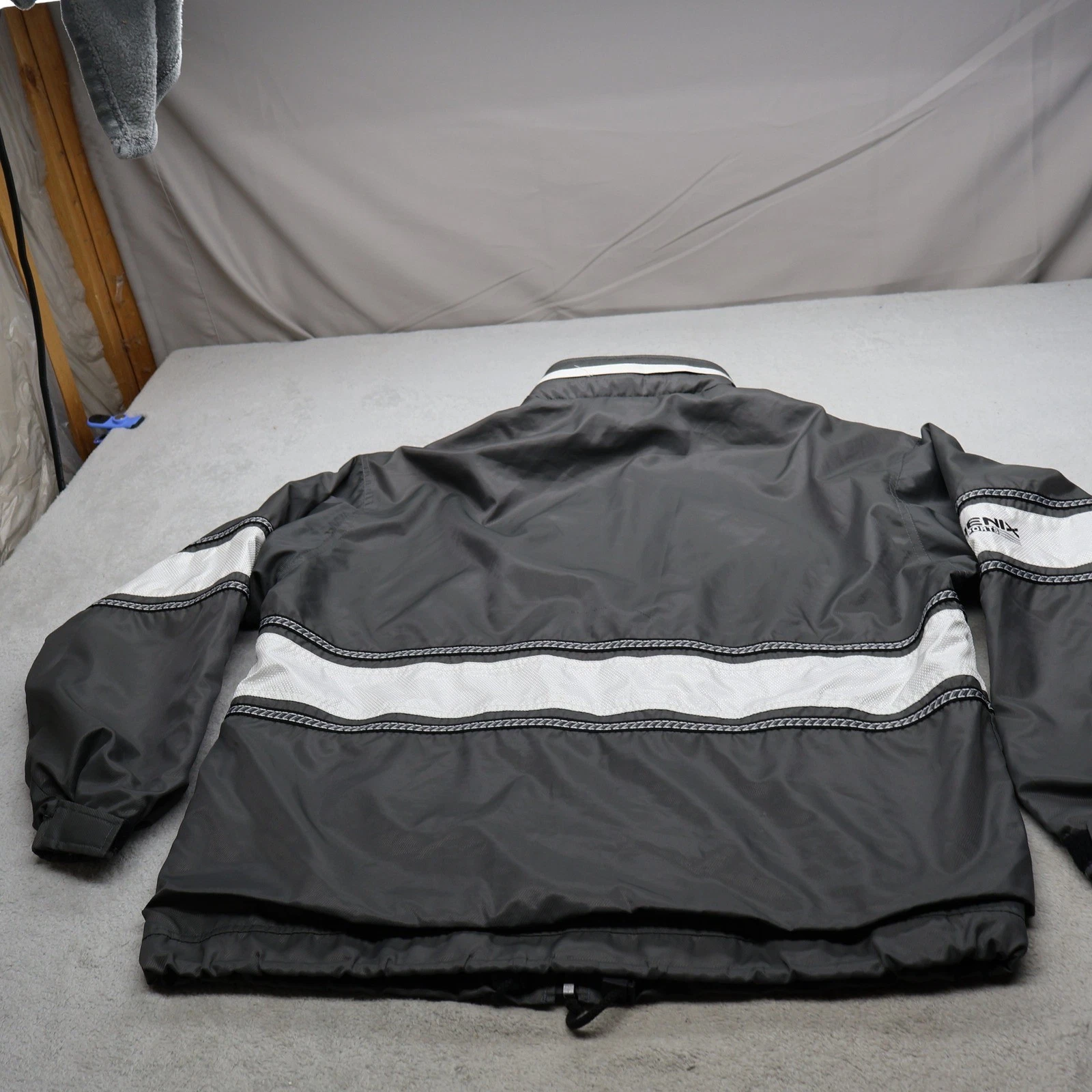 Phenix Jacket Men Large Gray Mesh Lined Full Zip Light Athletic Windbreaker VTG - product detail image 7