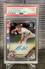 2019 Bowman Chrome Blake Walston 1st Rookie Refractor Auto #d 258/499 PSA 9