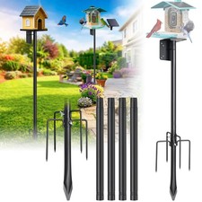 Heavy Duty Bird Feeder Pole - 75" Adjustable Birdhouse Stand Outdoor, Anti-Tip
