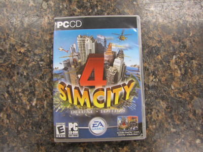 SimCity 4: Deluxe Edition PC CD, 2003  - 2 Disks- Sim City 4 Rush Hour