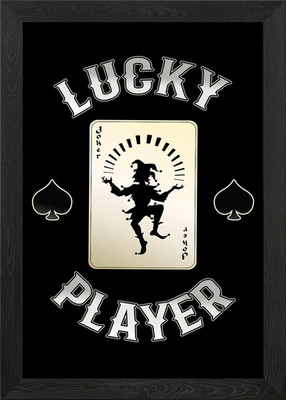 Glücksspieler Joker Karte gerahmt Wandbild Poster Leinwanddruck Bild