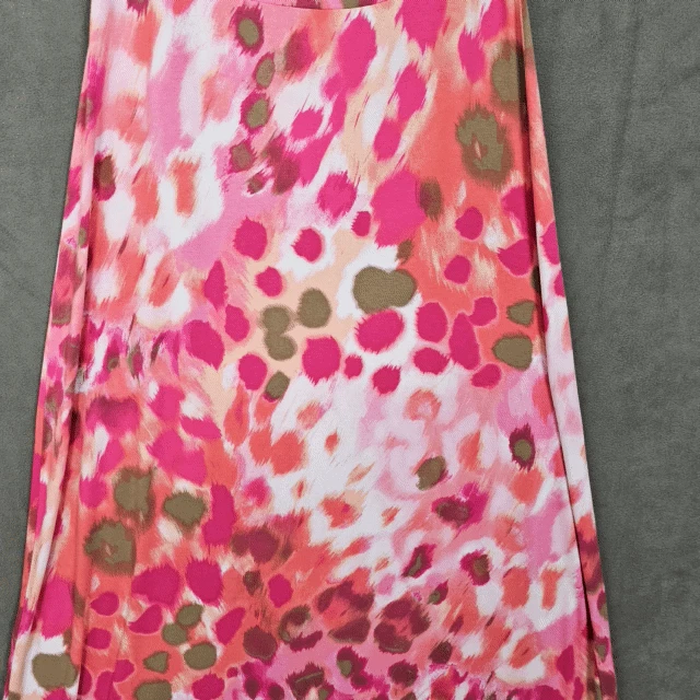 Tommy Bahama Mujer Falda M Rosa Multicolor Floral Abstracto Maxi Resort Vacaciones Foto 3 de 4
