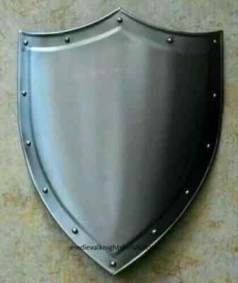 Medieval Heater Shield Templar Armor 18'' Shield Steel Knight warrior Handmade