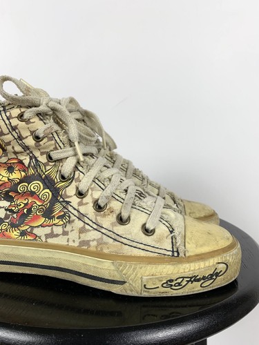 Women's Vintage Ed Hardy by Christian Audigier Hi Top Sneakers Size 7 US,38 EUR - Picture 11 of 19