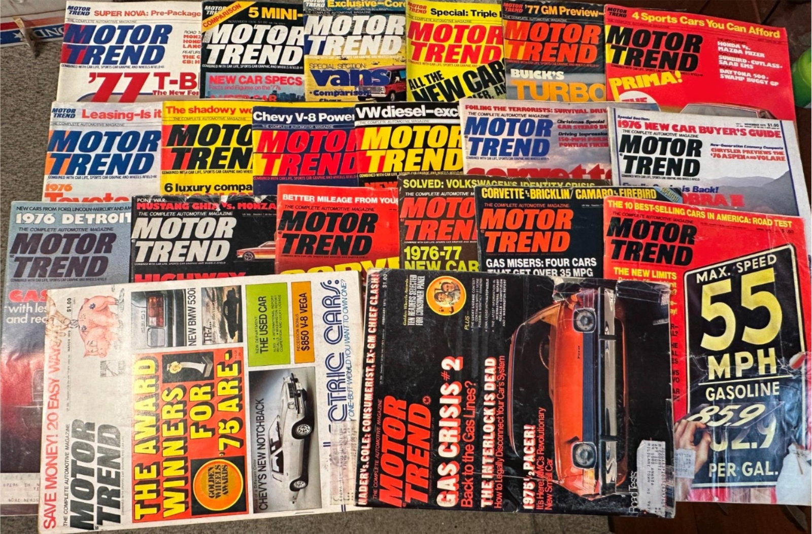 Motor Trend Magazine 1970's 20 Different Issues Sports Car Magazine Lot 11
