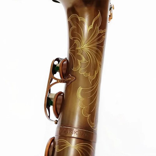 Tenor Saxophone Antique Copper B-flat Tenor Sax Mark VI Retro Bronze Mouthpiece - Picture 11 of 14