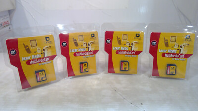 LEXAR MEDIA MultiMediaCard 16MB FOr Digital Devices *LOT OF 4* MMC016-231