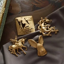 Cute Fairy Retro Animal Brooches Creative Women Children Party Clothing Brooch