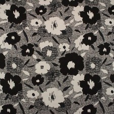 ROBERT ALLEN CARYS INK BLACK CONTEMPORAY FLORAL COTTON FABRIC BY YARD 54"W