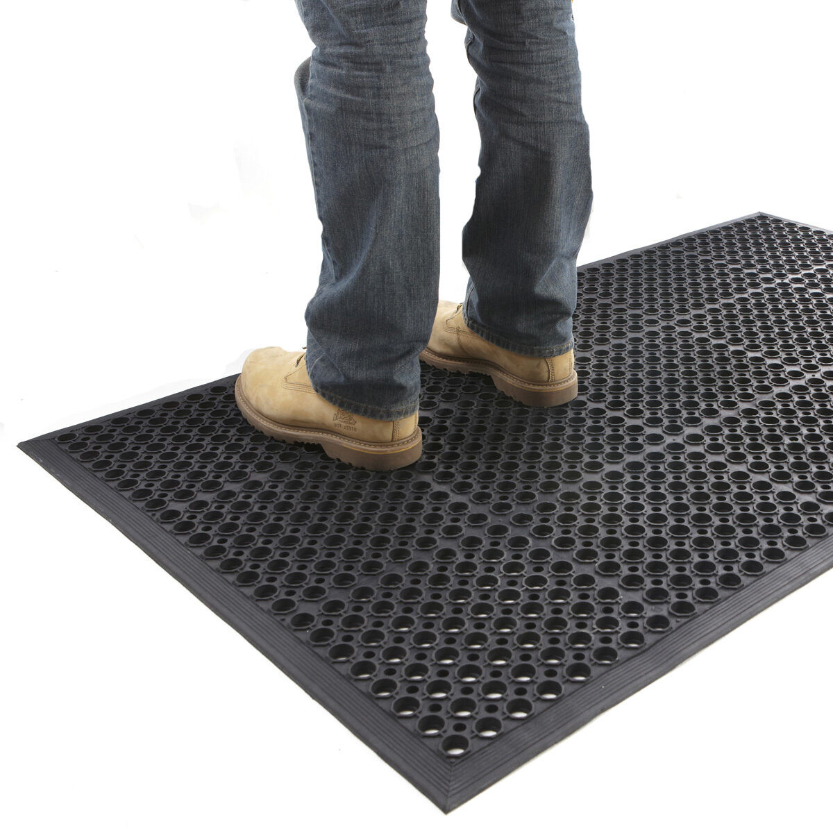 Large Outdoor Rubber Entrance Mats Anti Slip Drainage Door Mat Flooring  0.9x1.5