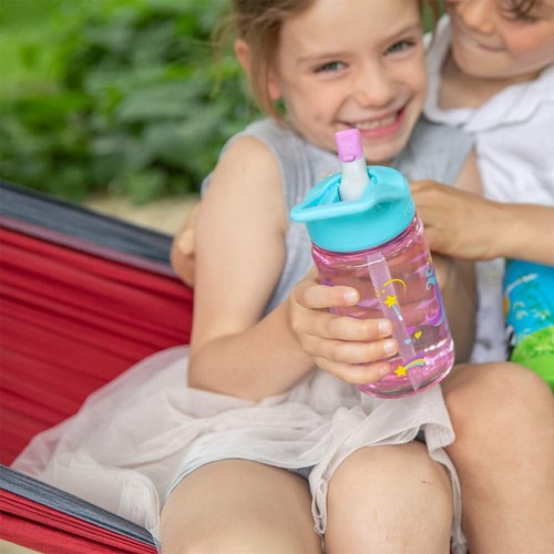SPLASH Tritan Plastic Kids Water Bottle with Straw Leak Proof Flip Top Lid an... - Picture 6 of 6