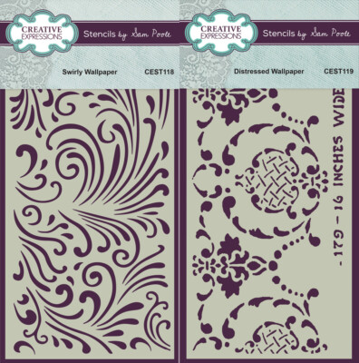 Creative Expressions Sue Wilson - Schäbig Botanisch 10.2cm x 20.3cm Stempel