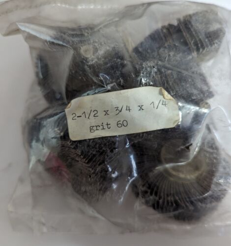 2-1/2" INCH x 3/4 x 1/4 SHANK MOUNTED FLAP WHEEL - A/O - 60 GRIT - (QTY: 5) NOS - Picture 6 of 6