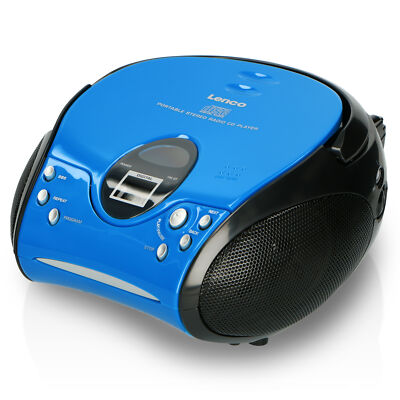 Lenco SCD-24 Blau/Schwarz - Tragbares FM-Radio - CD-Player + Kopfhöreranschluß