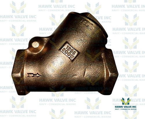2" BRONZE 125 SWP 200 WOG FNPT Y-PATTERN SWING CHECK MILWAUKEE VALVE Fig.509Y - Picture 2 of 6