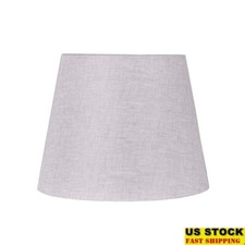 Gray Linen Drum Lamp Shade Modern Replacement Shade Home Decor Lighting New