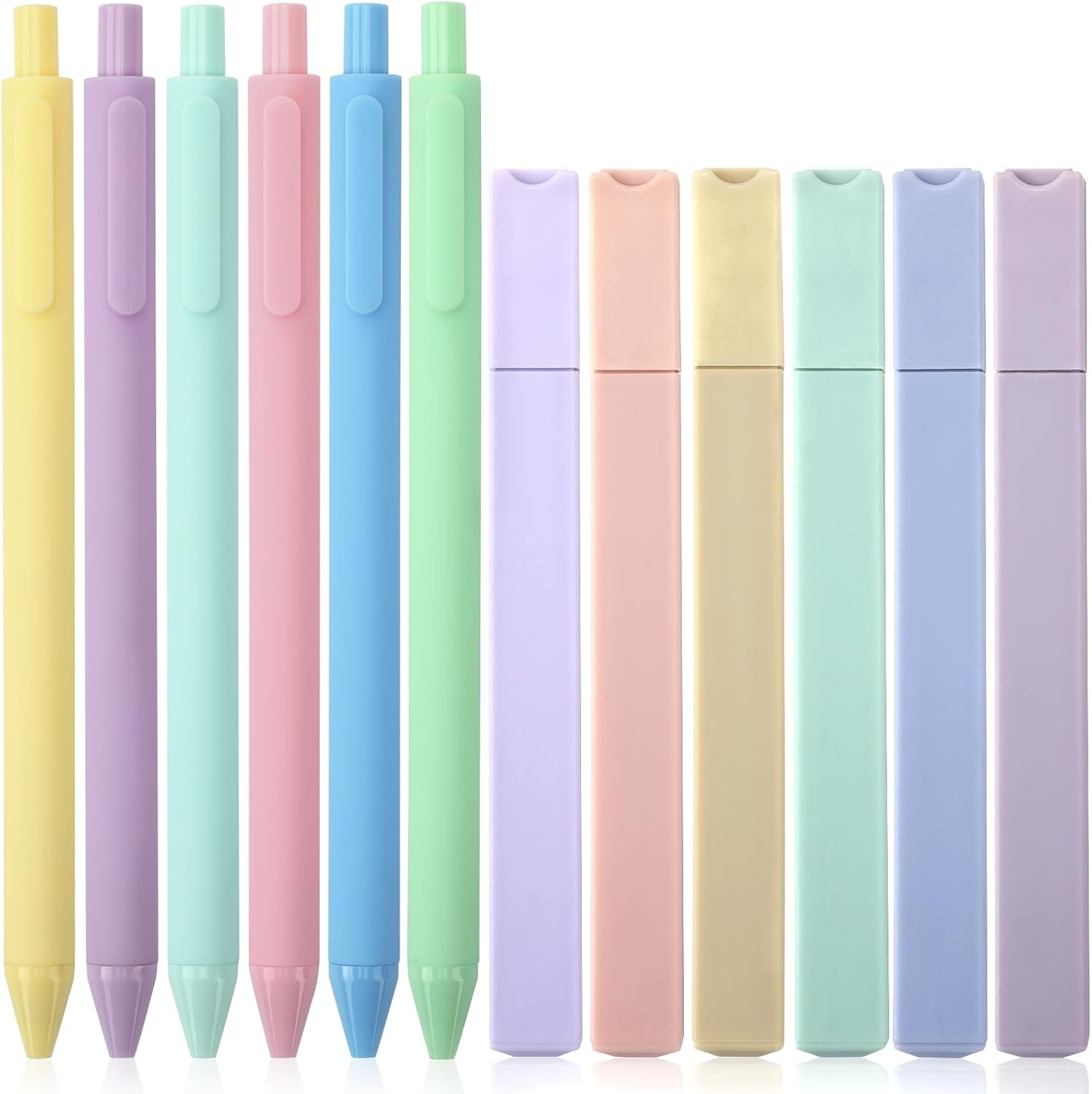Bible Highlighters and Pens No Bleed, 12 Pack Aesthetic Highlighters with Assort-image