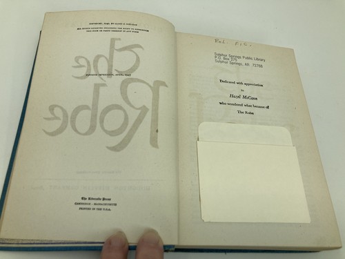 The Robe (1947) by Lloyd C. Douglas - Ex-Library Boston Houghton Mifflin - Foto 7 di 10