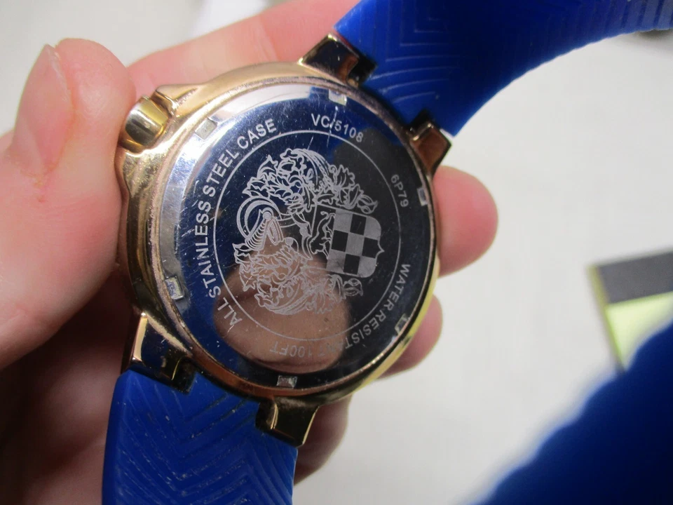 RELOJ VINCE CAMUTO VC/5108 ESFERA AZUL CORREA SILICONA ~ FUNCIONA Foto 4 de 4