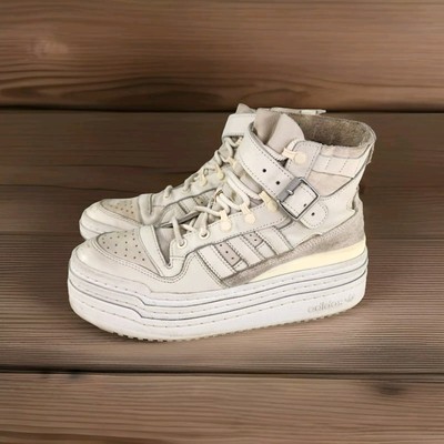Adidas Triple Platforum Hi Men's Off-White Sneakers US 7 Lace-Up Strap Shoes