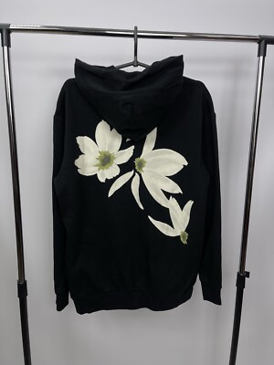Simone Rocha x H&M Hoodie Size XS Black Flowers Print