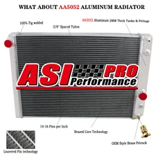 4-Row Aluminum Radiator FIT 1991-1996 ,1993 Chevrolet Corvette 5.7L V8 AT MT