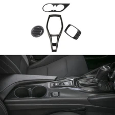 4pcs For Chevrolet Camaro 2017+ Center Gear Shift Panel & Cup Holder Cover Trim