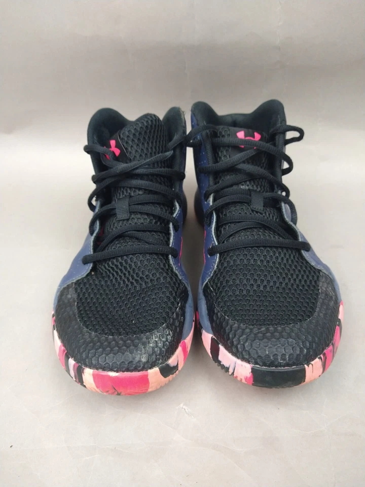 Zapatillas deportivas Under Armour Boys Jet 2019 azul rosa talla 5,5 años Foto 3 de 4