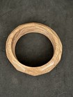 Faceted Wooden Bangle Bracelet Boho Style Natural Excellent Condition — photo 2