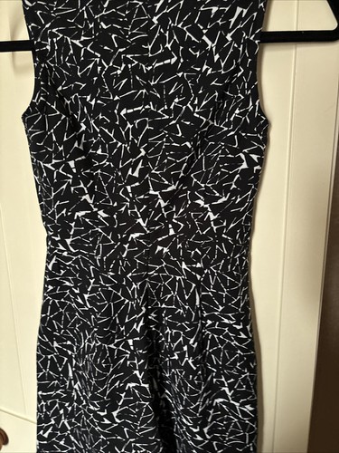 MISS SELFRIDGE Petite Ladies Black White Stretch Skort Short Playsuit Size 4 - Picture 9 of 11