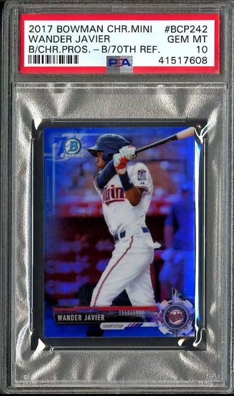 2017 Bowman Chrome Mini Prospects Wander Javier RC 70th Refractor 6/70 PSA 10