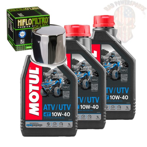Oil Change Kit For 2007 Suzuki LT-A450X KingQuad AXi 4X4 IRS Motul Mineral 5W-40