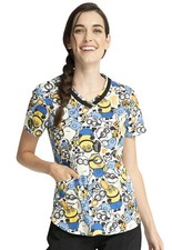 Minions Cherokee Scrubs Tooniforms Despicable Me V Neck Top TF769 DPLM