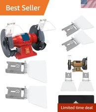 Heavy-Duty 2-Pack Bench Grinder Eye Shields - Stainless Steel Safety Guards