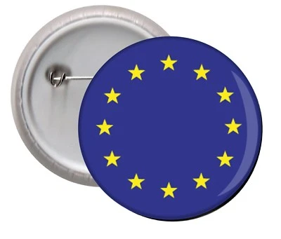 Spilla Calamita pins badge frigo Ø 45 mm Bandiera Europa Euro Unione Europea