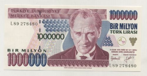 Turkey 1000000 Lira L.1970 (1985) Pick 209 UNC Uncirculated Banknote Serial L89 - Photo 1 sur 2