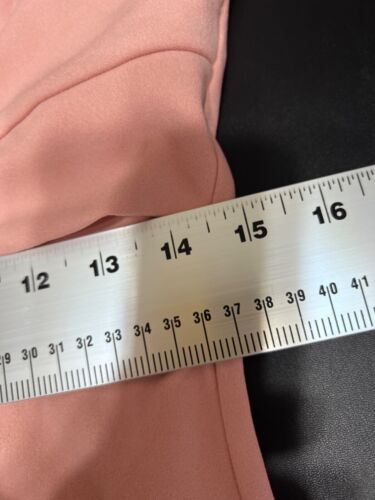 Knitee Womens OFF SHOULDER DRESS M 8 10 Blush Pink Layer Ruffle Hi Lo Zipper NEW - Picture 11 of 14
